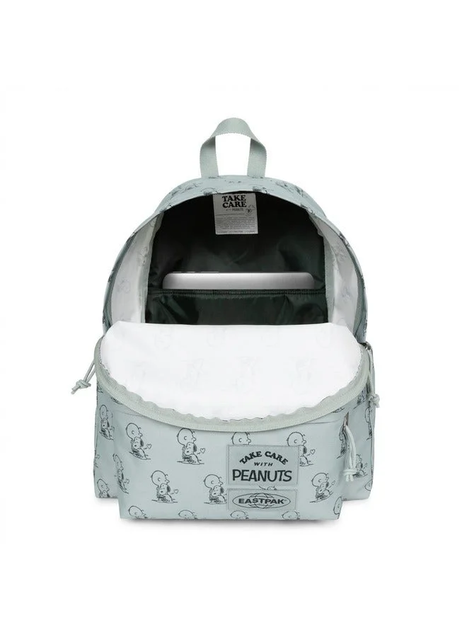 EASTPAK Day Pak'R Peanuts Mint Medium Backpack With Bottle Holder And Laptop Sleeve